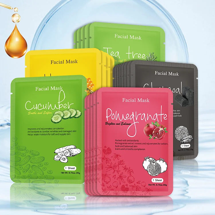 wholesale skincare hydrating fruits mask  korean facial sheet mask