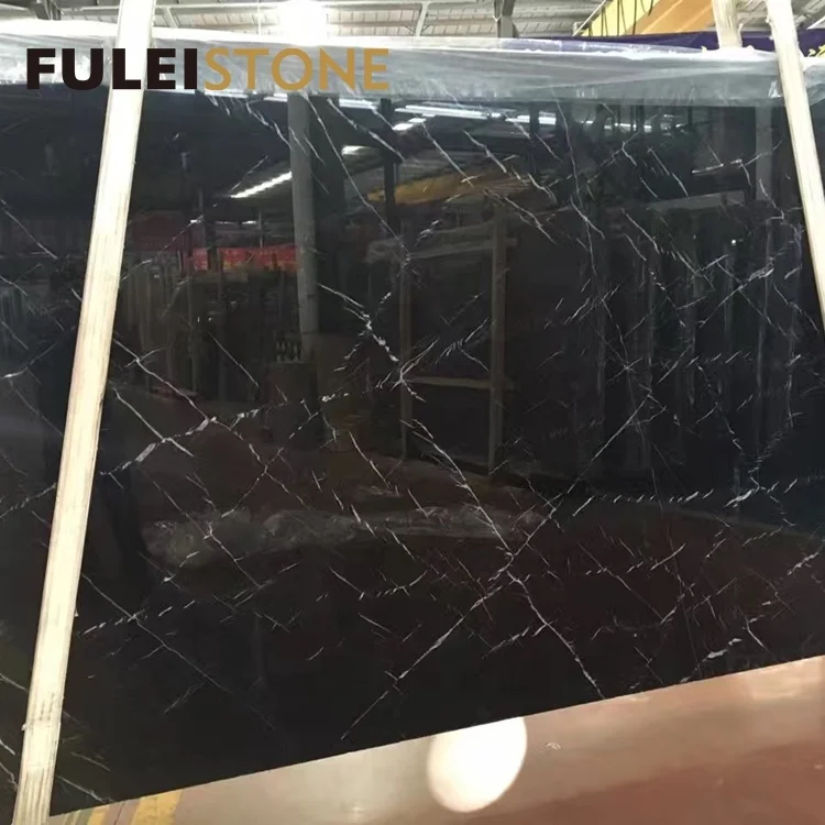 Good Price Nero Marquina Black Marble Slab