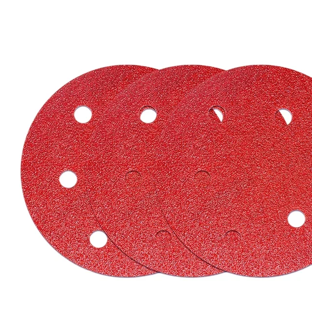 Anti-Blockage Red Film Sanding Disc Aluminum Oxide Abrasive For 3c Electronic Industry Polishing