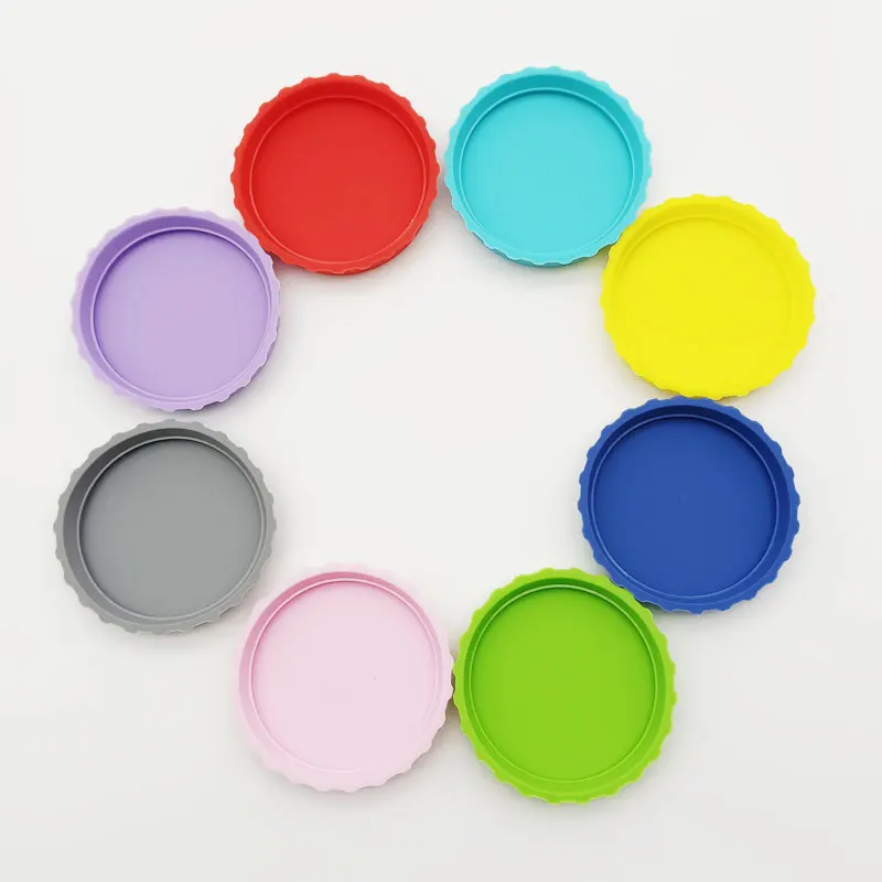 2024accept custom logo plastic Silicone Soda Can Lids cover Reusable Beer Can Top Cover Silicone Can Stopper silicone food cover