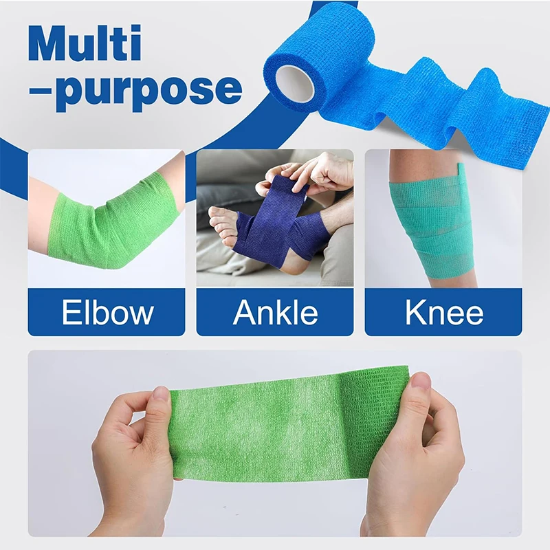 self adhesive wrap cohesive elastic bandage  Sports Physical Therapy Cohesive Bandage For Sport and Pet