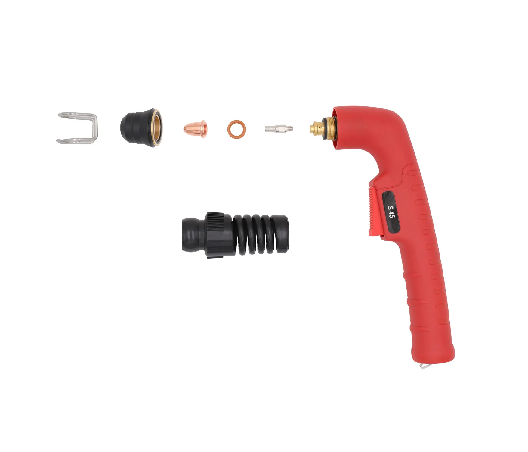 JINSLU S45 Welding Part Air Plasma Cutting Torch head Accessory Red Handle Not High Frequency Pilot Arc Back Striking Cutter Gun