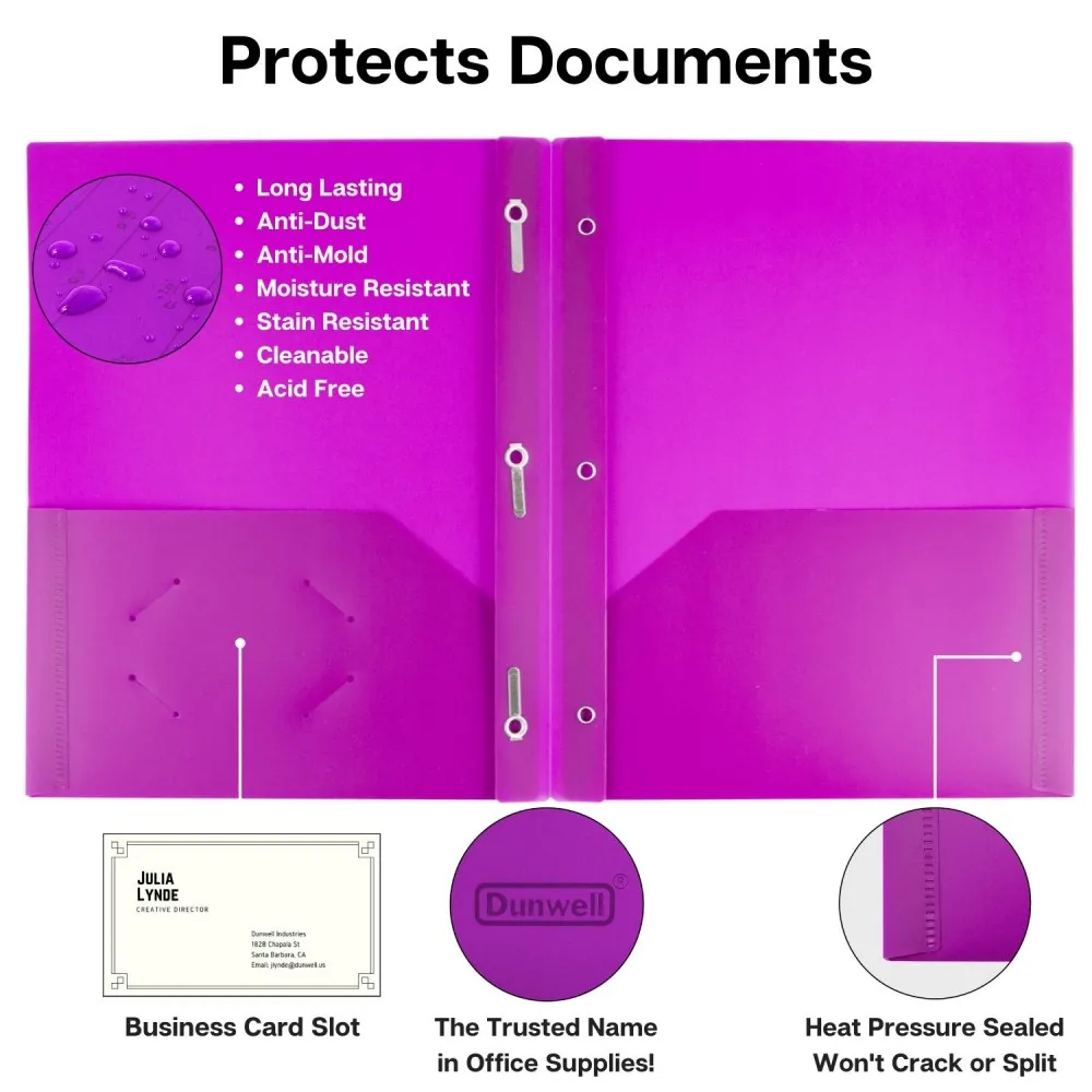 Manufacture Custom Waterproof A4 Plastic Document File Pocket Folding Folder With Flap