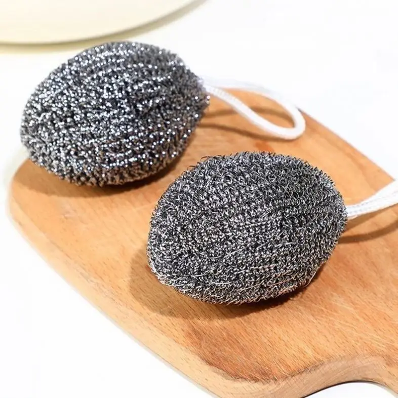 Ff2794 Stainless Scouring Pad Heavy Duty Cleaning Brush Kitchen Dishwasher Pant Pot Sponge Steel Wool Scrubber