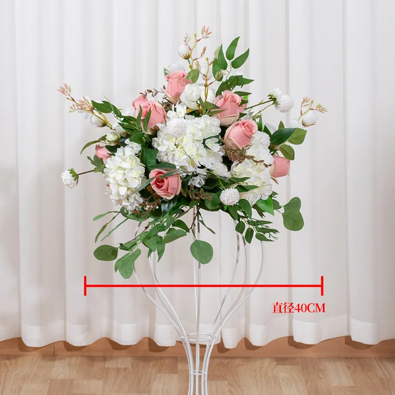 SN-M065 Forest Style Decoration Rose Flower Ball Wedding Table Centerpieces Artificial Flower Ball