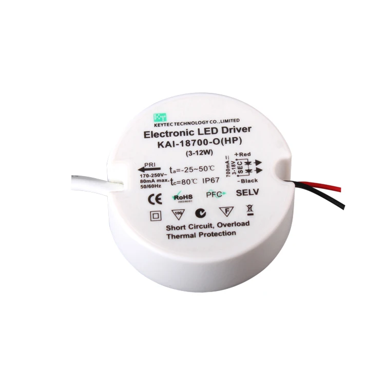 Стандартный светодиодный драйвер постоянного тока 12 Вт 700 мА