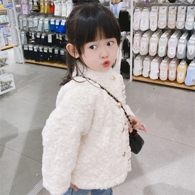 SE1285  Winter Baby Kids Jacket Coat Faux Fur Girl Winter Cartoon Clothes Infant Toddler Baby Outerwear Snowsuit Baby Girl Coat