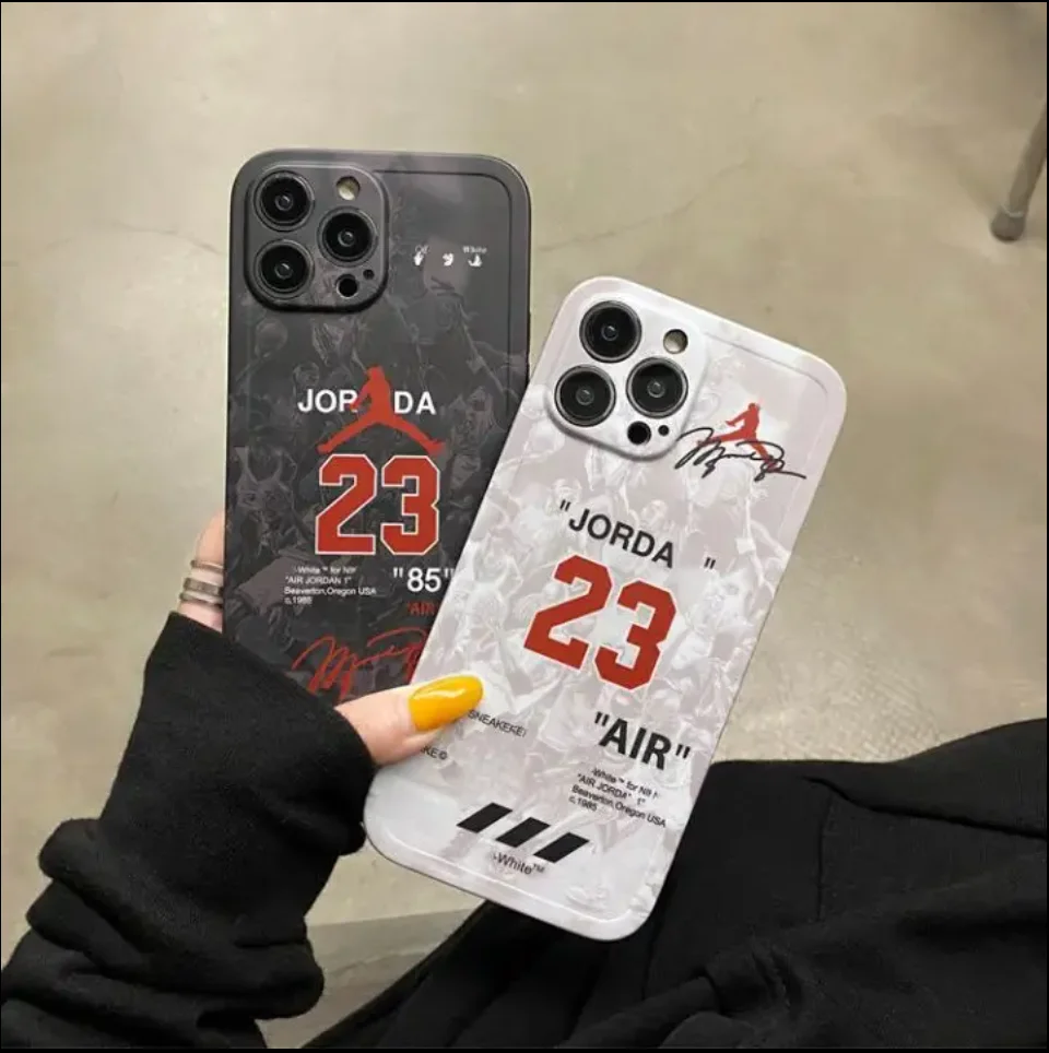 Модный дизайн Jordon Label IMD чехол для мобильного телефона iPhone 15 14 13 12 pro max мягкий Анти отпечатков пальцев задняя крышка