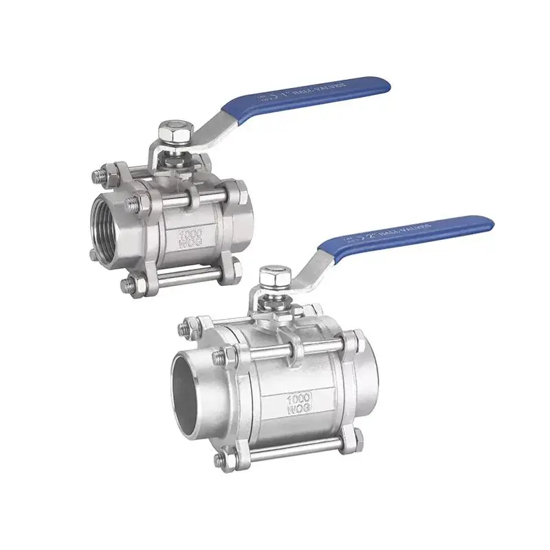 Hydraulic Manual Handle Design Medium Pressure Control Pipe Fitting 304 Multi Size Water Ball Valve