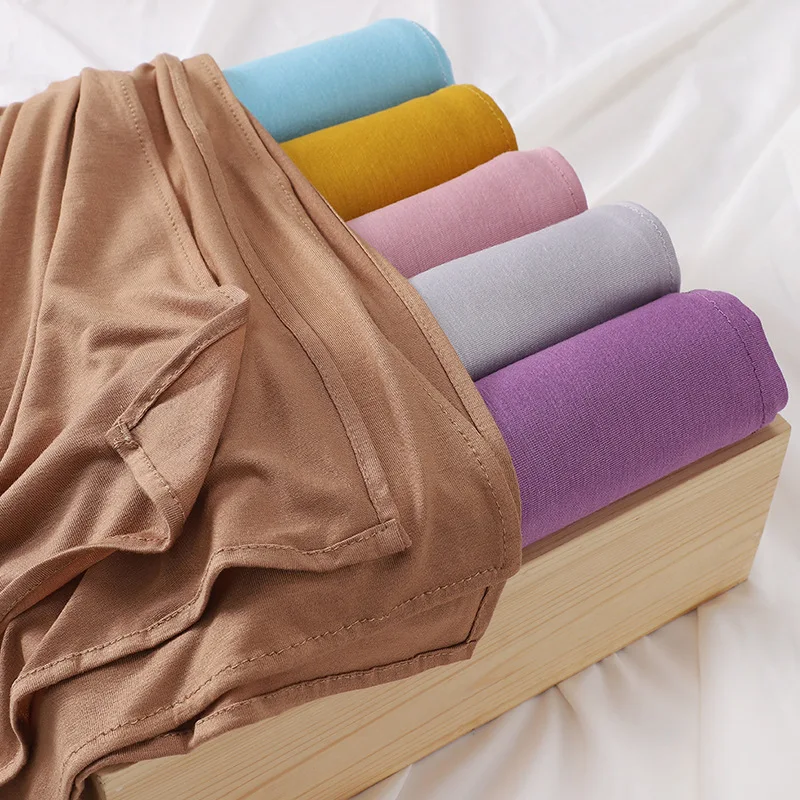 Wholesale Muslim Hijab Scarf Solid Color Cotton Jersey Hijab