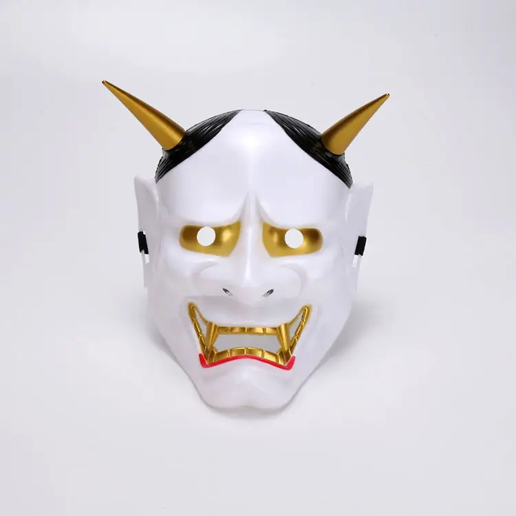 Manufacturer Custom Male Japanese Samurai White Prajna Buddhism Prajna Samurai Resin Reusable Halloween Mask For Party