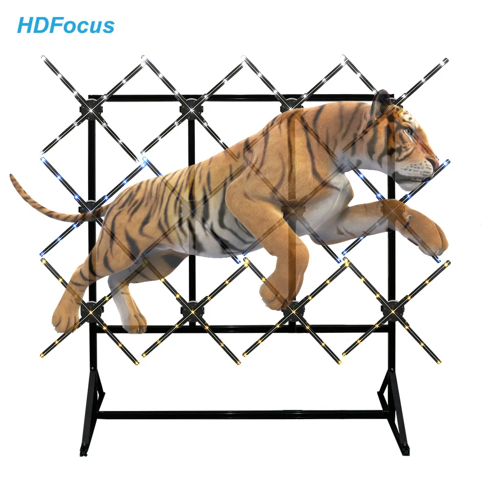 Spliced 3*4 Hologram Equipment Outdoor Wifi Light 3D Hologram Fan Trade Show 3D Hologram Led Fan Holographic Projector