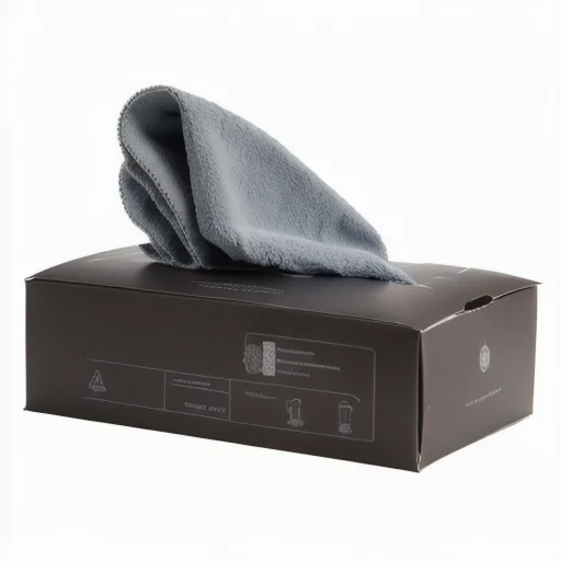 Soft Pack of 50 12 by 12 inches 180GSM seamless edges less Microfiber Cleaning and Drying Wipes with Dispenser Box