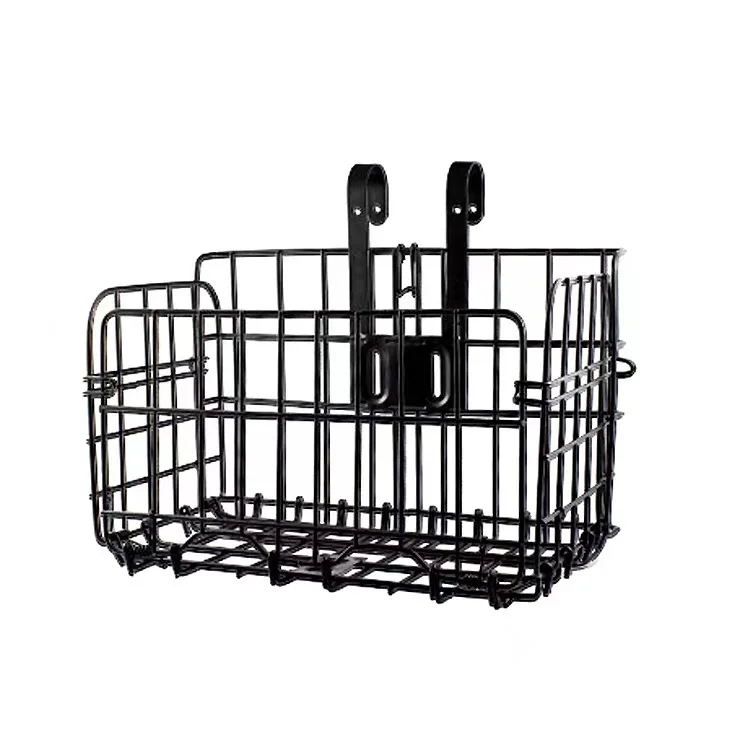 Customizable easy installation bike front basket stainless steel wire foldable bike baskets