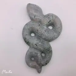 Carved Natural Green Aventurine Semi Precious Cobra Snake Shaped Jade Animal Stone Carving For Halloween Decoration