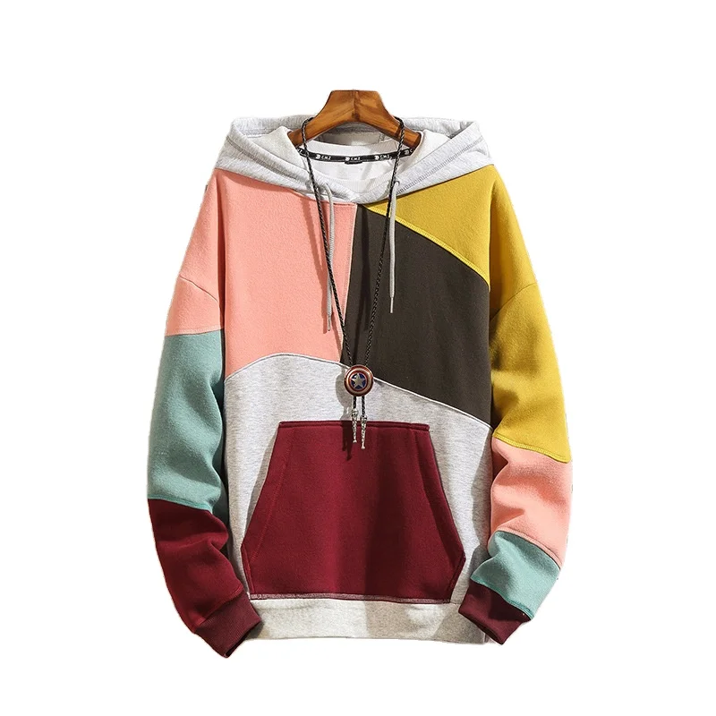New wholesale custom logo mens hoodie pullovers 100% cotton plain hoodie men vintage style heavyweight blank oversized hoodie