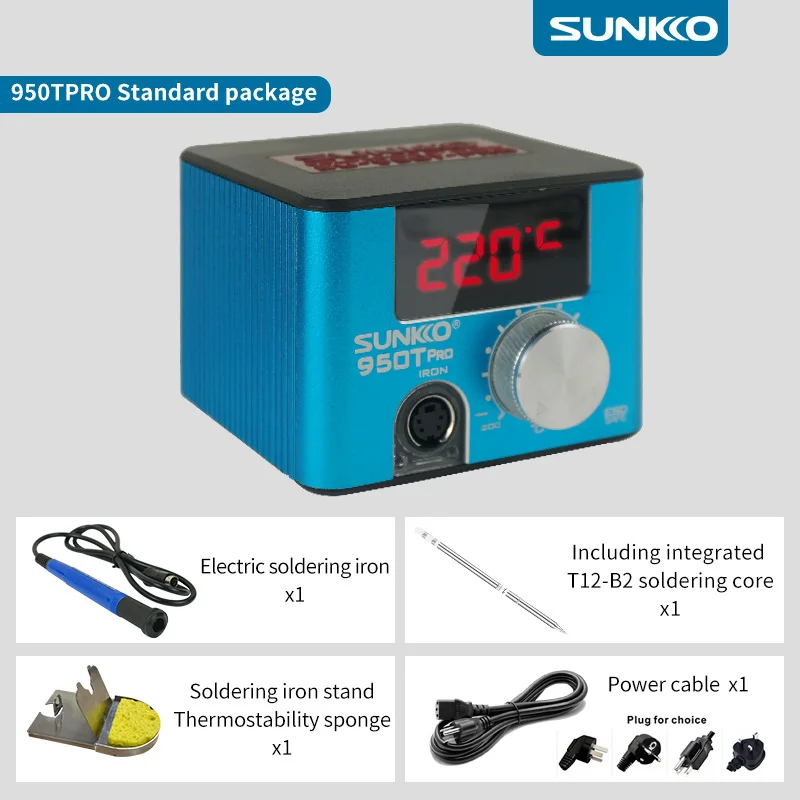 Устройство для ремонта батареи SUNKKO 950T PRO паяльная станция T12 с цифровым дисплеем мини-аппарат точечной сварки