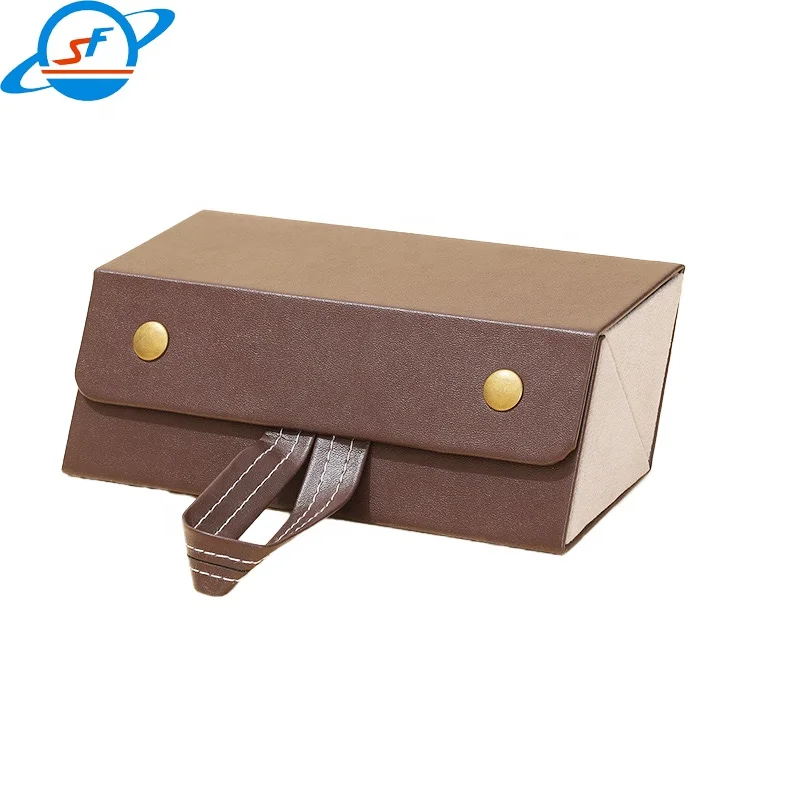 glasses packaging luxury leather case sunglasses sunglasses cases for big glasses two-card slot glasses cases