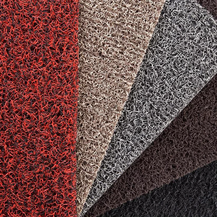 Eco-friendly car coil mat roll with non-slip backing