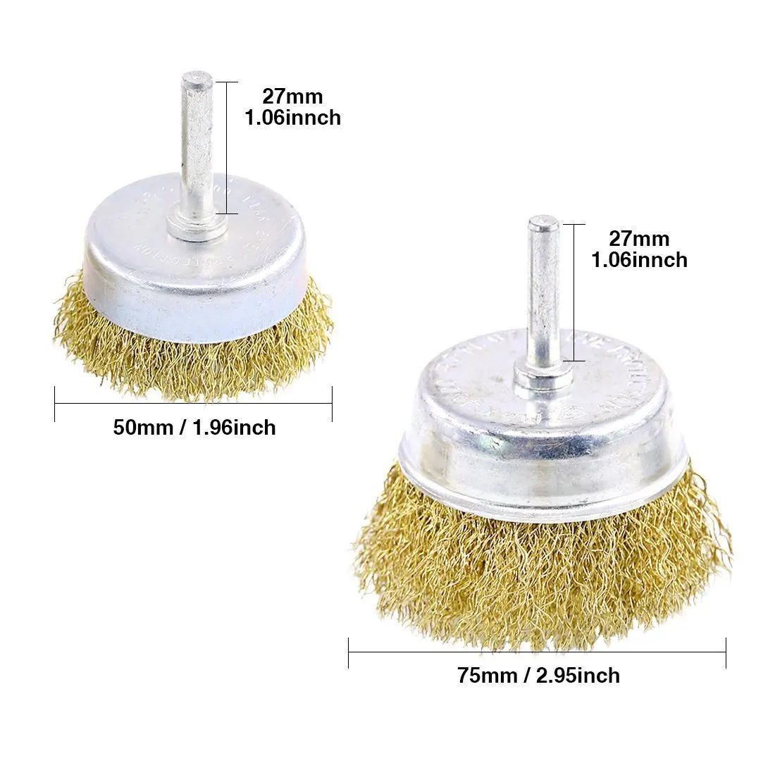 Wheel Cup Brush Set  1/4 Inch Shank Electric Drill  Brush For Cleaning Rust