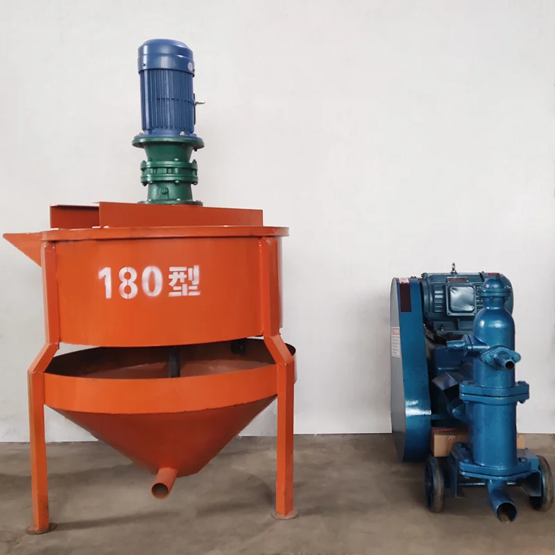 Vertical 200 double mixer cement mortar mixer 350 secondary mortar mixing barrel high speed pulping machine