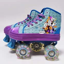 Children Double Row Outdoor Kids Sketing Shoe Simple Four Wheel Roller Skates Walking Shoes