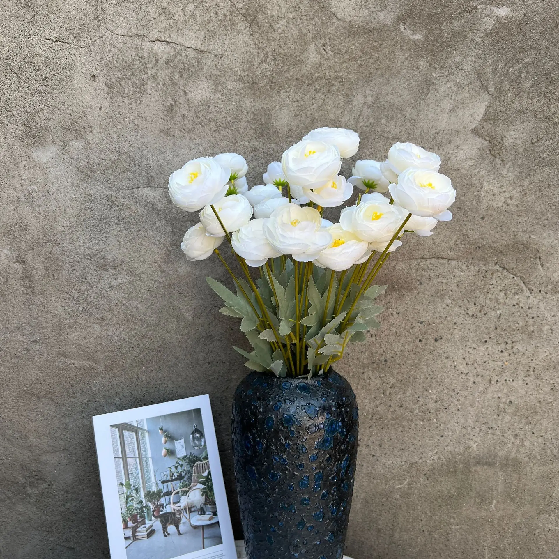 4 head tea rose Lulian simulation flower silk flower wedding decoration flower table floral decoration factory wholesale