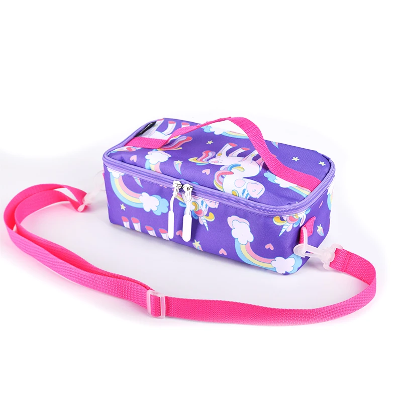 Water Bottle School Backpacks and Lunch Bag Set Wholesale Newest Product Durable 600D Oxford for Kids CANS Cartoon Cooler Bag