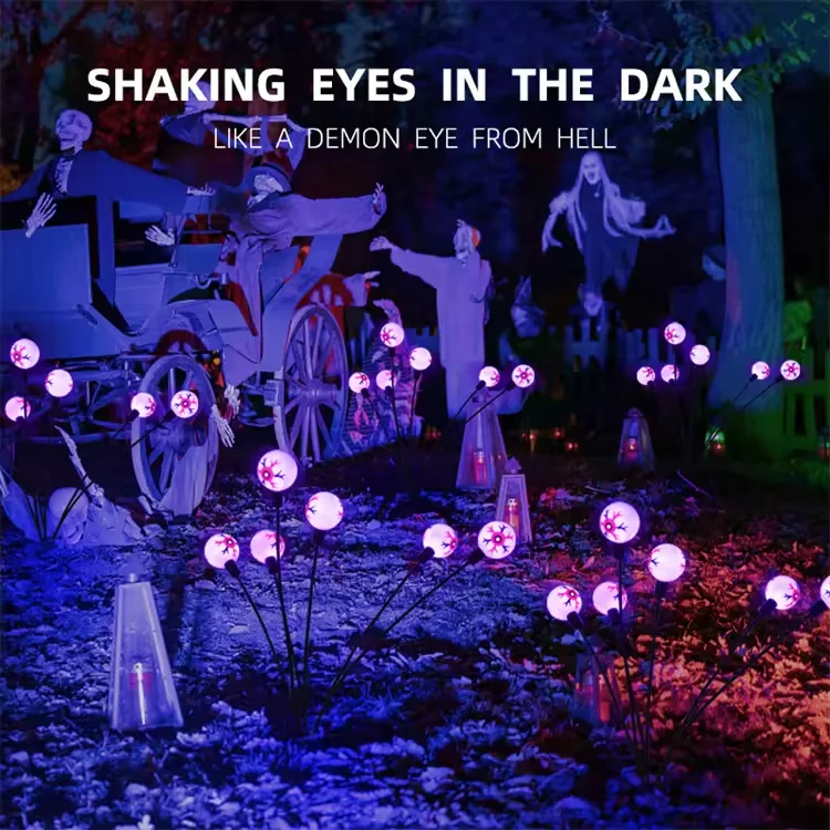 Howlighting Solar Led eyeball Fairy String Outdoor Festoon Waterproof Garland Pumpkin Night Light Christmas Garden Path Lamp