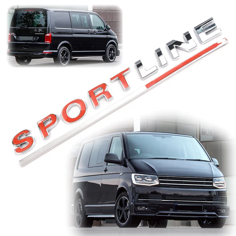 Auto plastic ABS chrome 3D logo letter custom sportline car emblems epoxy badge FOR VW Van