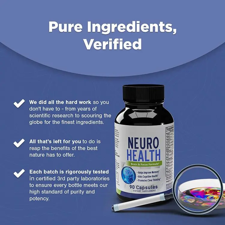 GMP Certificated Mind Supplement Natural Nootropic for Memory Anti Aging Neuro Health Capsules