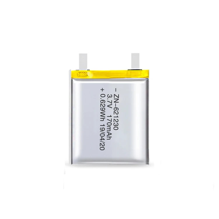 GPS Tracker lithium battery 621230 CB/IEC/UL certificated 3.7v 170mA li-polymer battery for telematic device