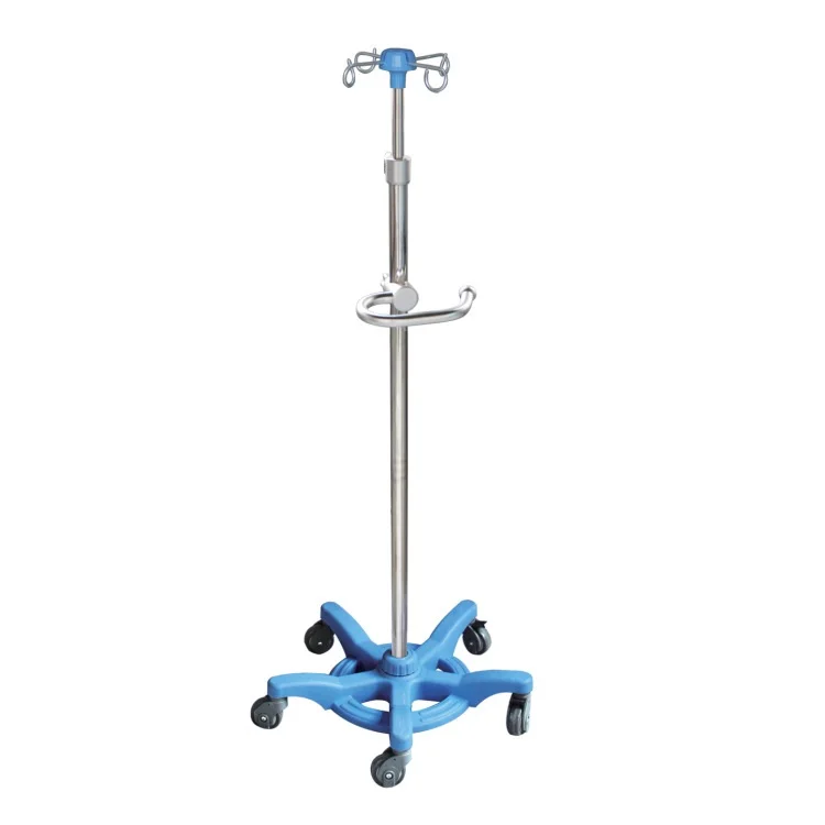 Mobile IV drip pole stand with Tray