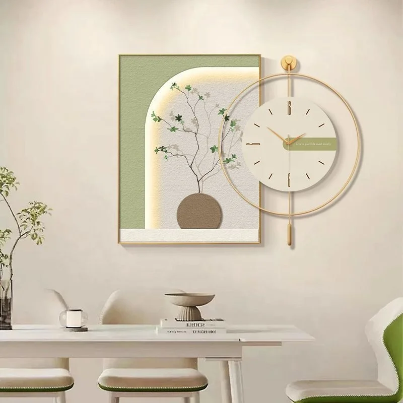 Cream style restaurant wall decoration painting modern simple dining room wall advanced painting table background wall