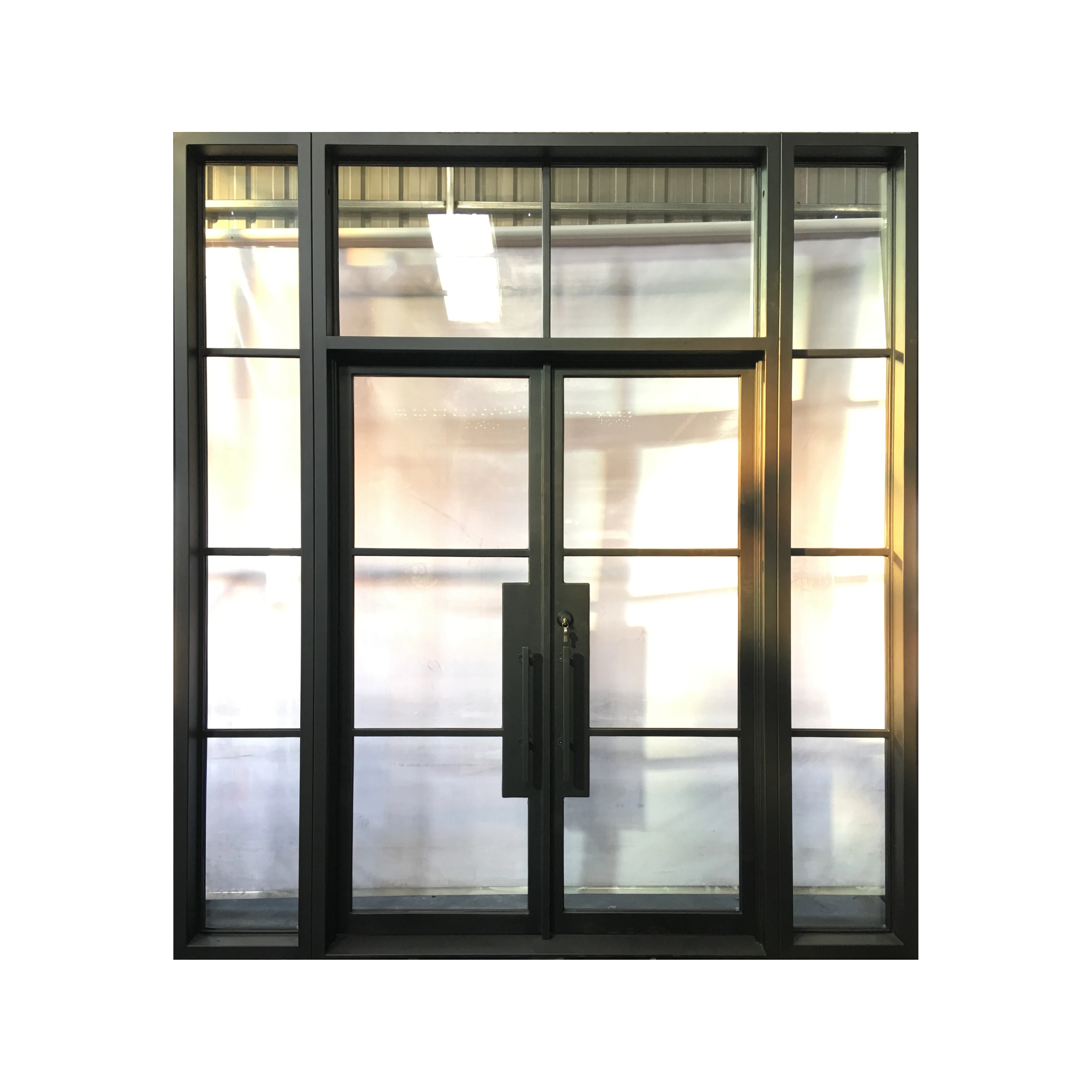 Tempered Glass Front Doors Wrought Iron French Doors Exterior Steel Swing Graphic Design 5 Years/Interior Doors For Houses