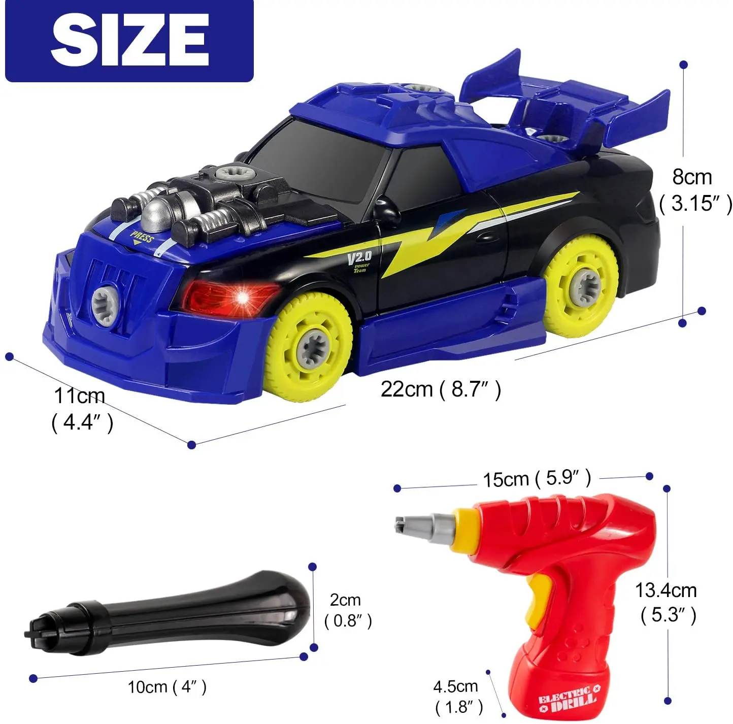 
Take Apart Car Toys Build Your Own Toy Kit for Boys and Girls 