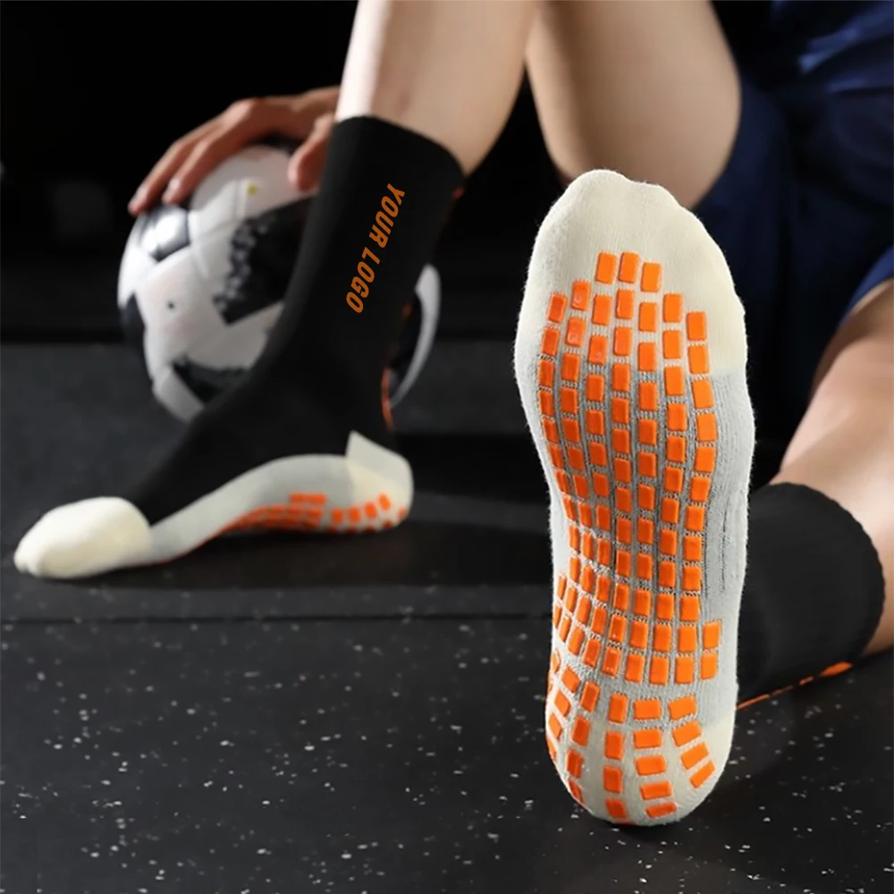 Socks Uron Custom Anti-slip sport soccer football socks custom grip soccer football socks from shaoxing