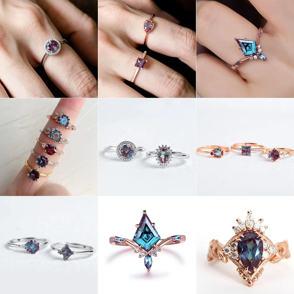 Алмазная подушка из александрита 2 карата