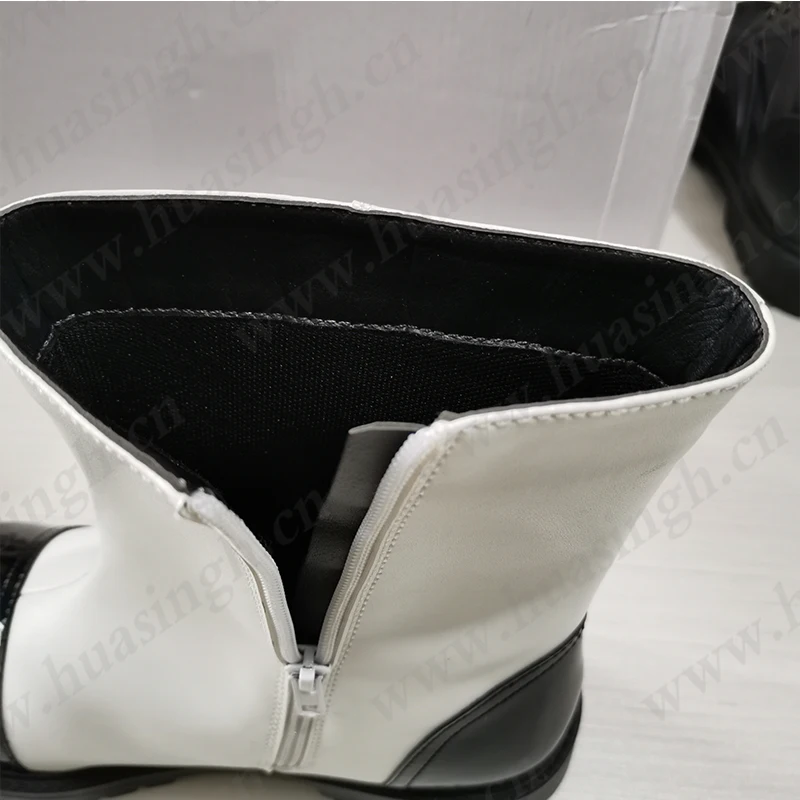 LXG,nice quality shining full grain leather upper white combat boots Qatar market popular tactical boots HSM291