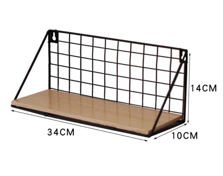 Wall-mounted shelf dormitory bedside bunk bedroom storage rack free perforated wall hanging basket bedroom