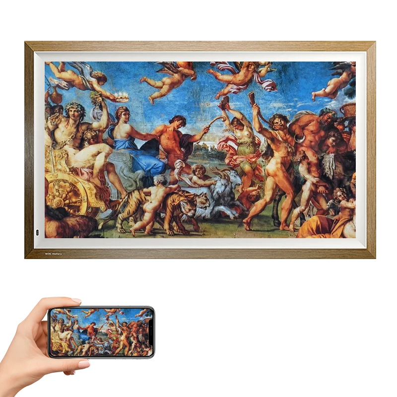 Electronic nft photo wallet crypto album art gallery frame wall mounted advertising display touch screen digital signage