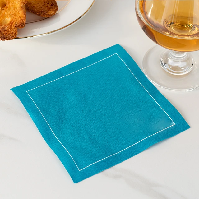 Best Cloth Napkins 100% Cotton Woven Like Linen Tear Off Cloth Coaster for Bar Hotel Restaurant