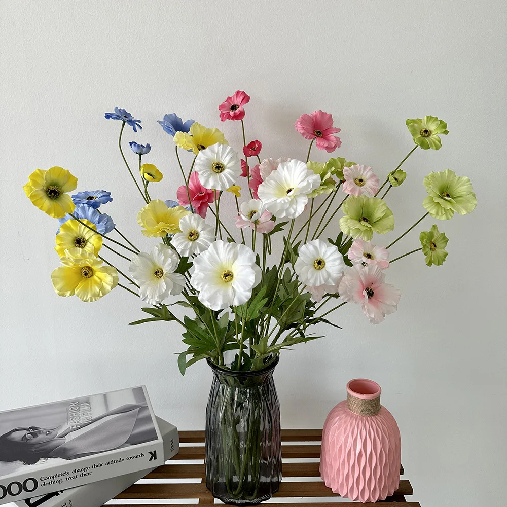 SN-LF148 High Quality Wedding multi-color Silk centerpiece flower Phalaenopsis Peony Artificial Flower For Home Decor