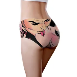 Low MOQ Factory custom print 3d panties super soft ladies sexy underwear women accepted customized OEM