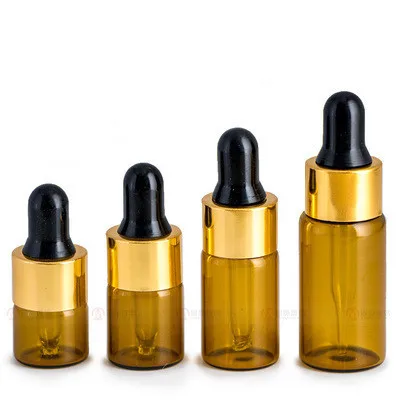 Cheap Hot Sale Brown Glass Medicine Dropper Bottles With Glass  For Essential Oil Parfums Fragrance