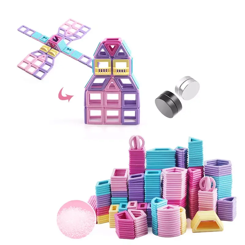 Magnetic Building Sets Magnetic Puzzle Toys Macarons Color Building Blocks Educational Construction Toys