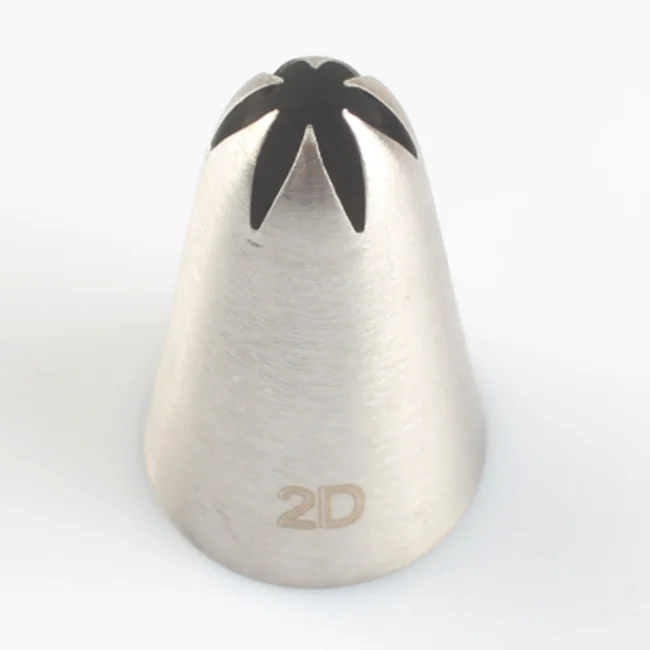 Factory Wholesale 2 D Stainless Steel Rose Flower Cream Piping nozzles Cupcake Nozzles Baking Decoration cake decorating tools