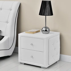 Willsoon 921 four colors PU velvet fabric crystal mouth exterior nightstand