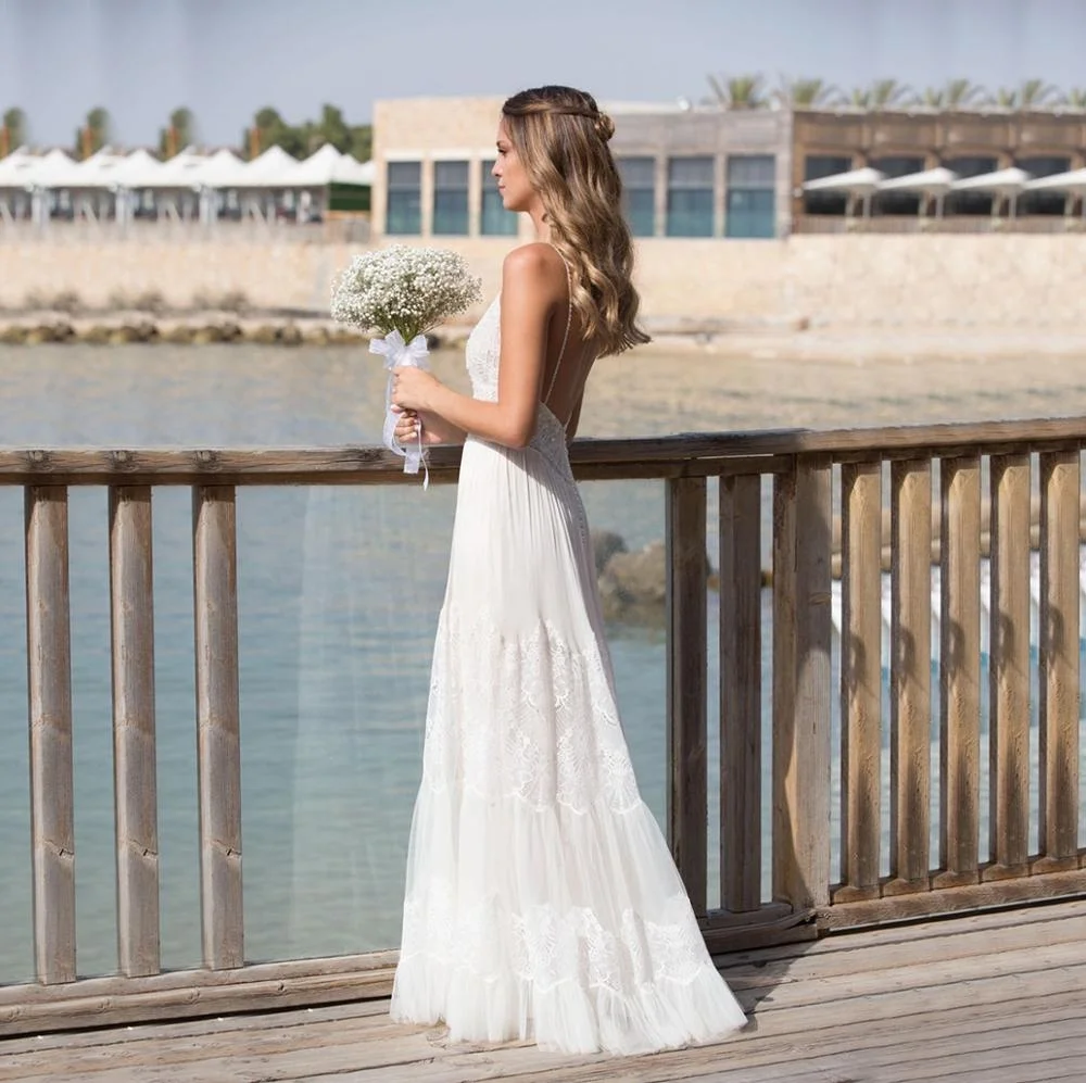 Chinese Bohemian Bridal Very Sexy Summer Wedding Dress