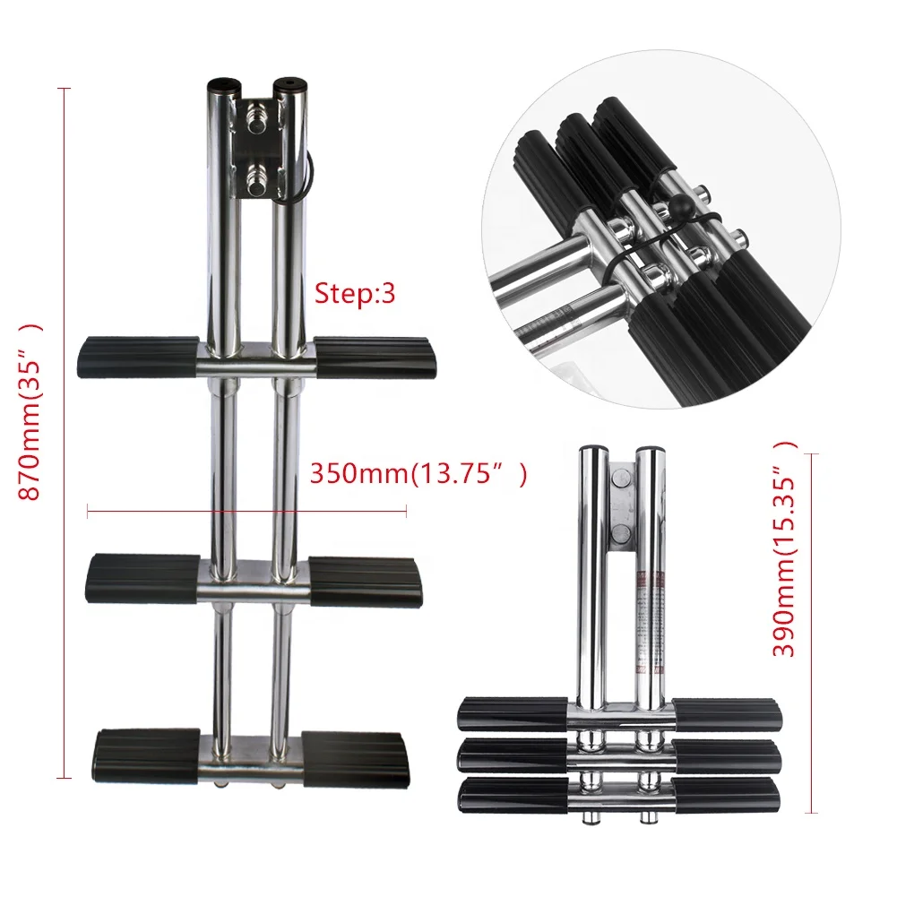  Marine Extension Swim Ladder Stainless Steel Foldable Telescoping